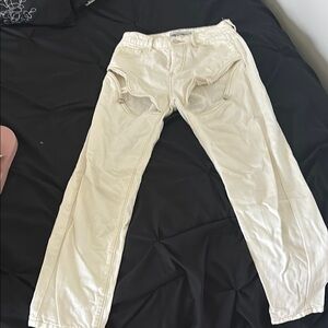 White Denim Pants